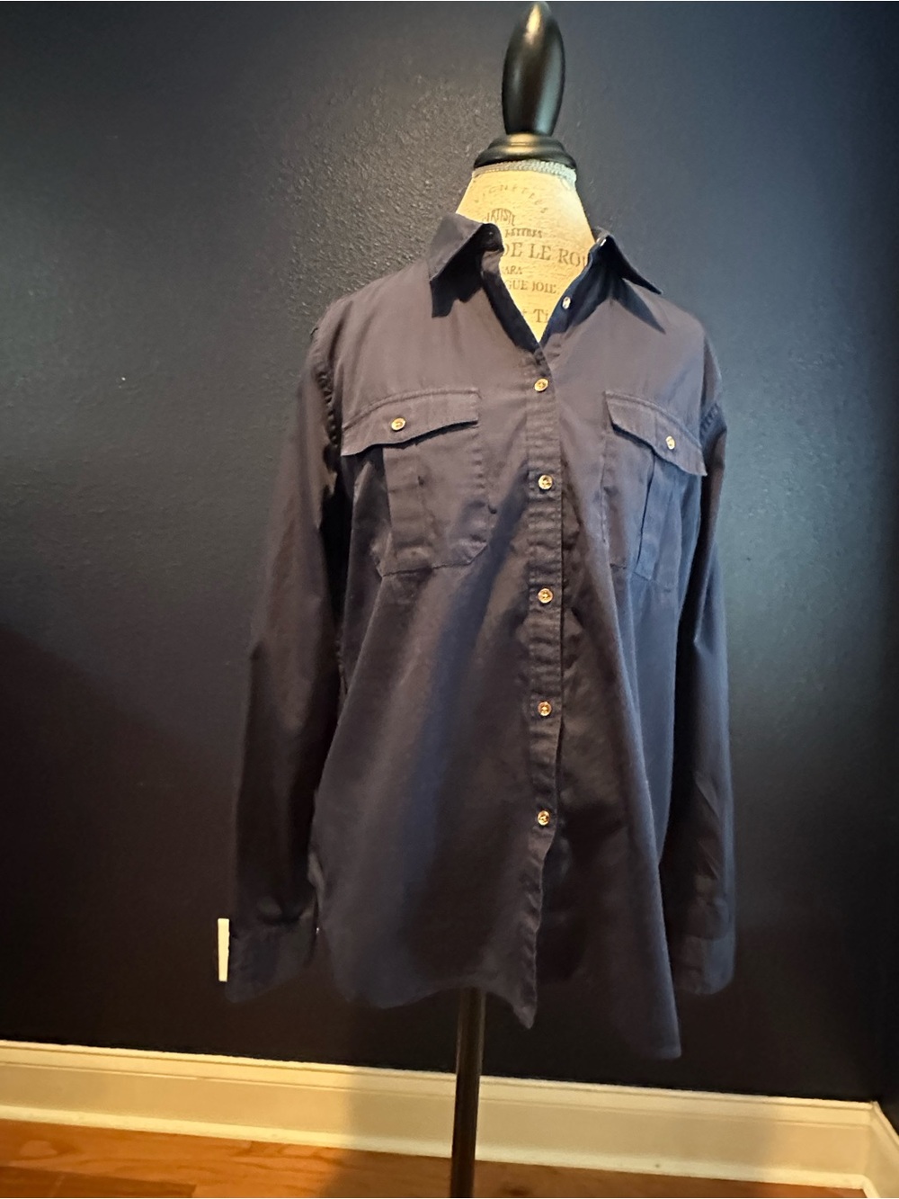 Ralph Lauren Lauren Navy Cotton Shirt